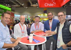 Clarifruit's Avi Schwartzer (left) and (right) Elad Mardix CEO & Co-Founder and with clients from Chile.
